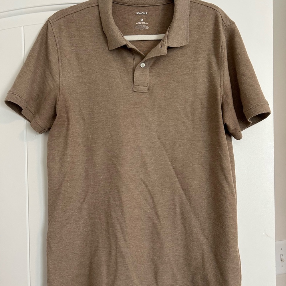 Sonoma Men's Tan Polo Shirt